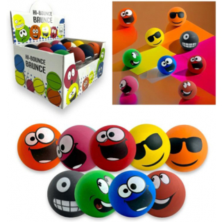 Skákacia loptička Emoji 6cm