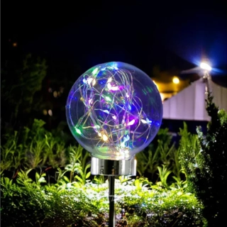 Záhradné solárne lampy RGB 2ks