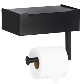 Nástenný držiak na toaletný papier so skrinkou kovový
