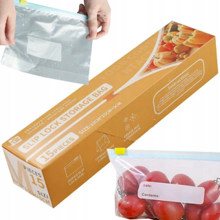 Uzatvárateľné vrecká na potraviny 1200ml 15ks