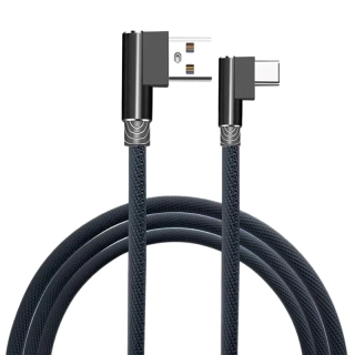 USB kábel 1m uhlový pletený  USB A -> USB-C