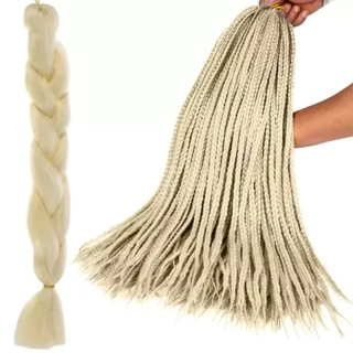 Syntetické vlasy - Vrkoč blond 60cm