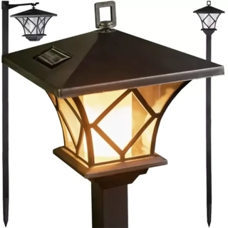 Solárna záhradná LED lampa lampáš 57-155cm