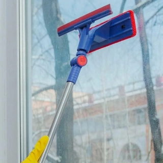 Teleskopická stierka na sklo 2v1