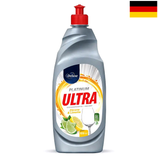 DeLuxe - Čistič na riad Ultra Platinum Zitrone 850 ml