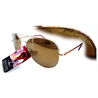 Michael Jackson - Slnečné okuliare 100% UVA & UVB protection hnedé