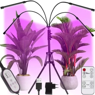 Lampa na podporu rastu rastlín 4-ramenná