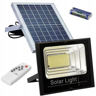Solárny LED reflektor LED 25W s diaľkovým ovládaním a súmrakovým senzorom