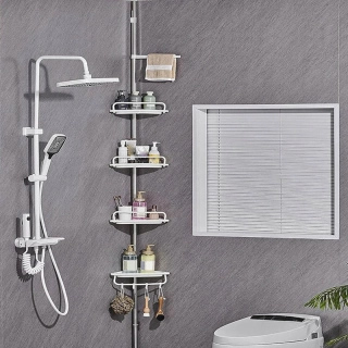 Rohový regál do kúpeľne a sprchy 250-320cm