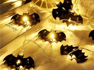 Halloweenska LED girlanda Netopiere 2m