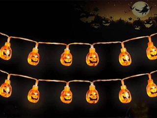 Halloweenska LED girlanda Tekvice 2m