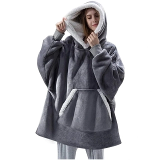 Teplá bunda XXL Oversize unisex sivá