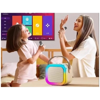 KARAOKE LED bluetooth set s 2 mikrofónmi