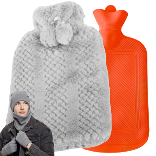 Termofor 2l - Hrejivá fľaša so svetríkom sivá