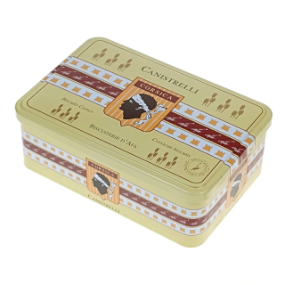 Corsica Biscuit - Plechová dóza na cukrovinky a drobnosti 23 x 13,5 x 7,5 cm