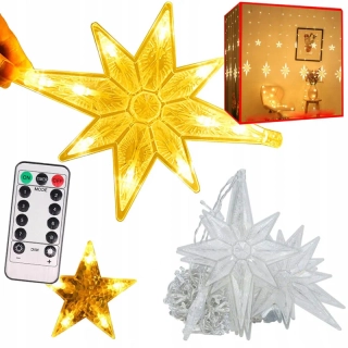 Svetelný záves hviezdy 138 LED biela teplá