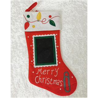 Vianočná čižma Merry Christmas s okienkom