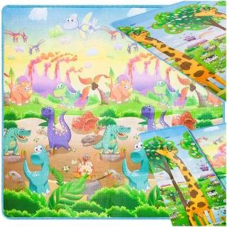 Detská edukačná penová podložka obojstranná ZOO 180x200cm