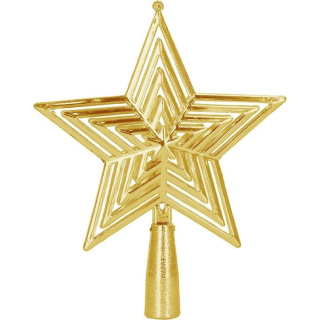 Hviezda na vianočný stromček 18cm zlatá