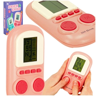 Elektronická vrecková konzola – mini Tetris, ružová