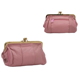 Peňaženka kožená dámska vintage - Pink