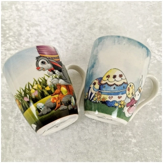 Veľkonočný porcelánový hrnček 290 ml - 12 x 9 x 8cm