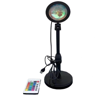 Lampa s projektorom západu slnka s diaľkovým ovládaním