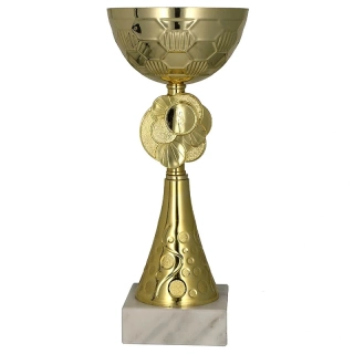 Pohár kovový zlatý - 20 cm