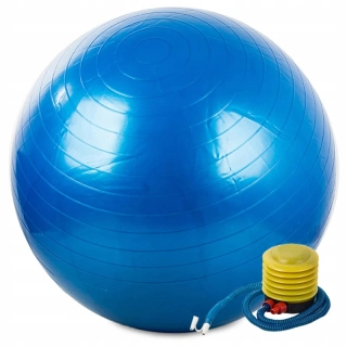 Gymnastická lopta s pumpou 65cm modrá
