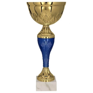 Pohár kovový zlato/modrý - 24,5 cm