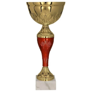 Pohár kovový zlato/červený - 18 cm