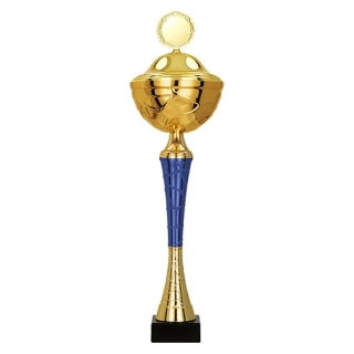 Pohár modro-zlatý s vrchnákom - 55 cm