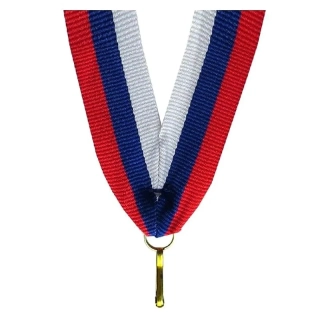 Stuha na medailu 22 mm bielo-modro-červená