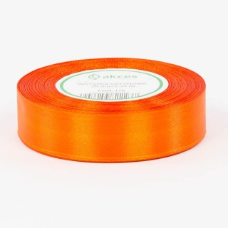 Stuha saténová - 32,9m (36 yardov) x 2,5 cm : oranžová (intenzívna)