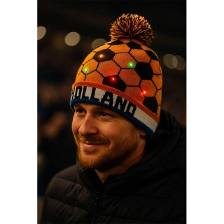 Holland - Fanúšikovská čiapka LED: Športový dizajn s farbami krajiny - unisex