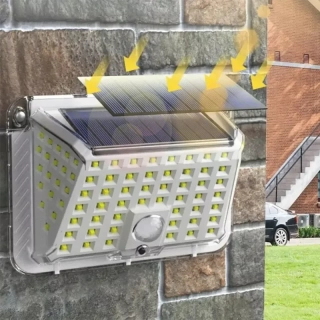 Záhradná solárna lampa 90 LED so senzorom pohybu a súmraku