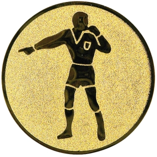 Rozhodca: Hliníkový emblém na trofej Ø 25 mm zlatá