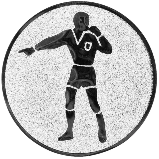 Rozhodca: Hliníkový emblém na trofej Ø 25 mm strieborná