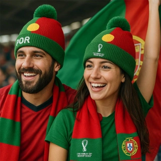 Portugal - Fanúšikovská čiapka FIFA: Športový dizajn s vlajkou krajiny - unisex
