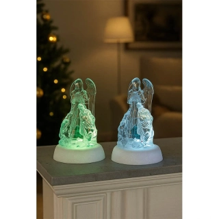 Svätá rodina LED figúrka 10×10×15 cm – meniaca farby