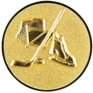 Ľadový hokej: Hliníkový emblém na trofej Ø 25 mm zlatá