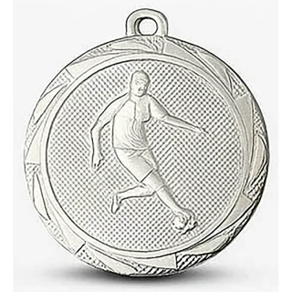 ME104 - Medaila kovová strieborná - ø 45mm: Futbal
