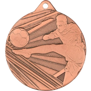 ME001 - Medaila kovová Futbal - ø 50mm / emblém 50mm - bronzová