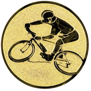 Horská cyklistika: Hliníkový emblém na trofej Ø 50 mm zlatá