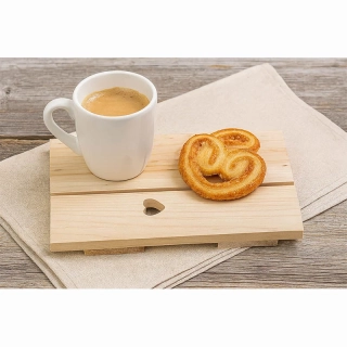Drevený podnos z brezového dreva 12,5 × 20 cm – prírodný