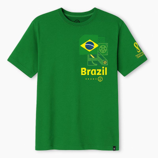 Dámske tričko BRAZIL CREW – oficiálny dizajn FIFA World Cup™: veľkosť "2XL"