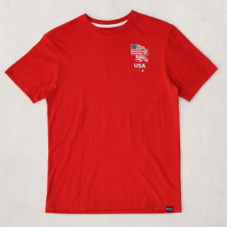 Červené tričko USA CREW – oficiálny dizajn FIFA World Cup™: veľkosť "M"