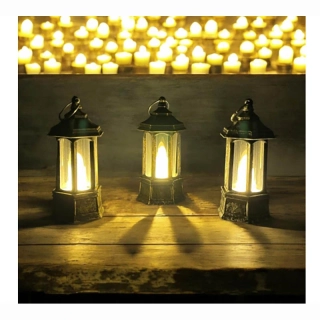 LED lampáš 9 cm - zlatý, strieborný, hnedý