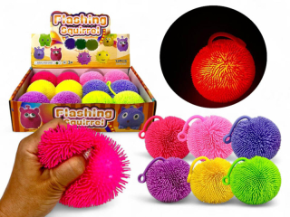 Svietiaca antistresová loptička Puffer Ball – gumová hračka pre deti aj dospelých