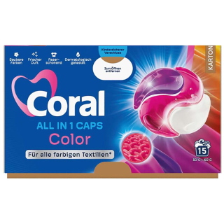 Coral All in 1 Caps Color pracie kapsuly 15 ks